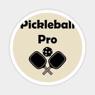 Pickleball pro with paddles in black Magnet